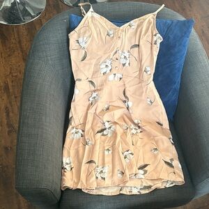Dynamite Peach Floral Mini Dress
